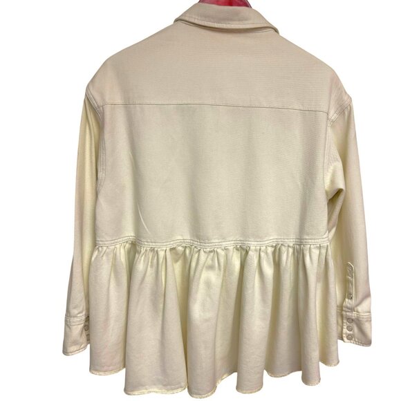 1.4.3. Story by Line Up White Peplum Jean Jacket - Picture 6 of 8